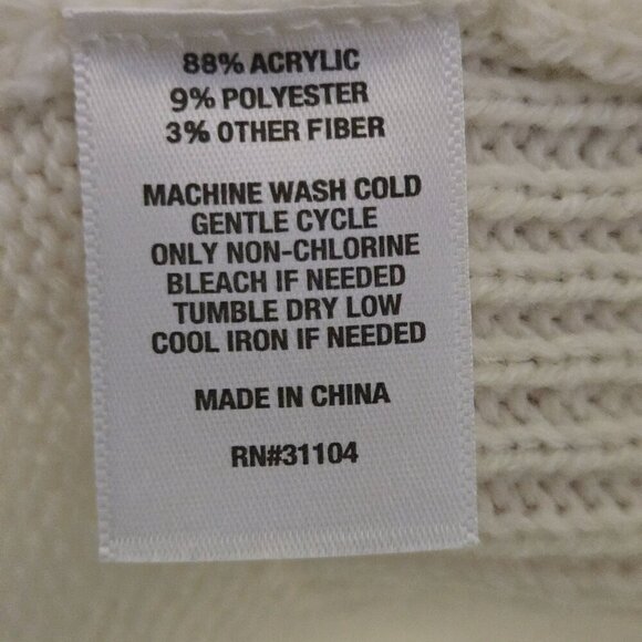 Crown & Ivy Cream Gold Fair Isle Pullover Crewneck Sweater Size XL - Picture 8 of 8